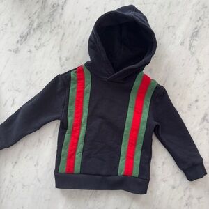 Gucci Kids 4 Classic Green Red Web Stripe Hoodie Iconic Pattern Pullover Sweater